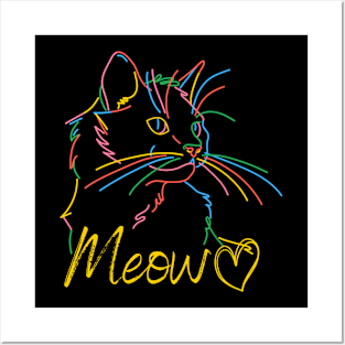 Meow Posters and Art